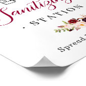 Sign Burgundy Blush Chic Bloral Poster (Ecke)