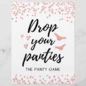 SIGN Drop your panties game, Brautparty (Vorderseite)