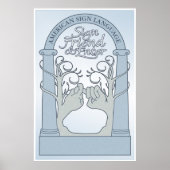 Sign Friend & Enter (ASL) Poster (Vorne)