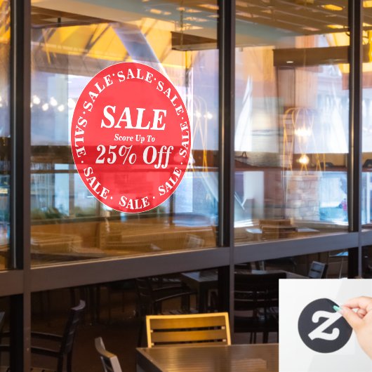 Sign für das Verkaufsfenster für die Clearance - B Fensteraufkleber (Restaurantfenster)