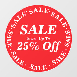 Sign für das Verkaufsfenster für die Clearance - B Fensteraufkleber