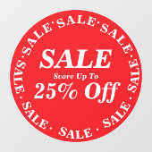 Sign für das Verkaufsfenster für die Clearance - B Fensteraufkleber (Blatt)