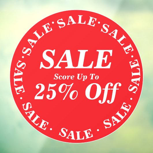 Sign für das Verkaufsfenster für die Clearance - B Fensteraufkleber (Blatt 3)