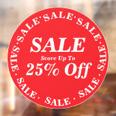 Sign für das Verkaufsfenster für die Clearance - B Fensteraufkleber (Blatt 2)