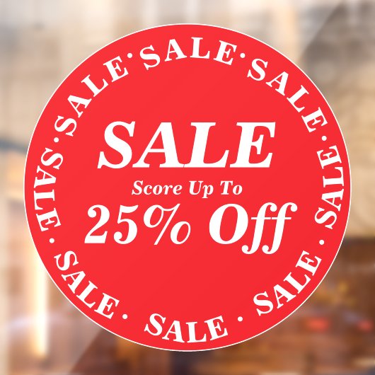 Sign für das Verkaufsfenster für die Clearance - B Fensteraufkleber (Blatt 2)