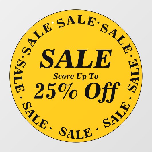 Sign für das Verkaufsfenster für die Clearance - B Fensteraufkleber (Blatt)