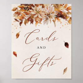 Sign für Herbst und Herbst-Boho Brautparty Poster