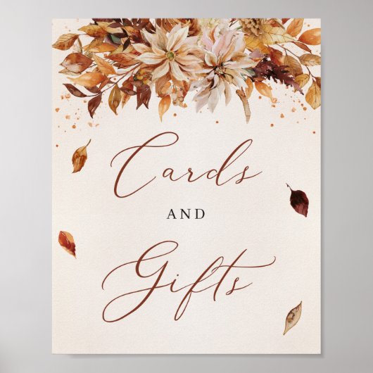 Sign für Herbst und Herbst-Boho Brautparty Poster (Vorne)