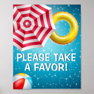 Sign für Pool Gastgeschenk Poster