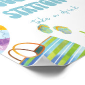 Sign für Pool Party Poster (Ecke)