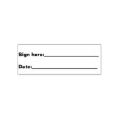 Sign Here and Date (Bold Font) & Lines to Write on Permastempel (Design)