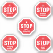 Sign I Aufkleber stoppen (Vorderseite)