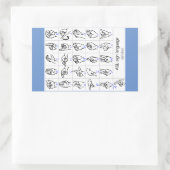 SIGN LANGUAGE ALPHABET Aufkleber (Tasche)