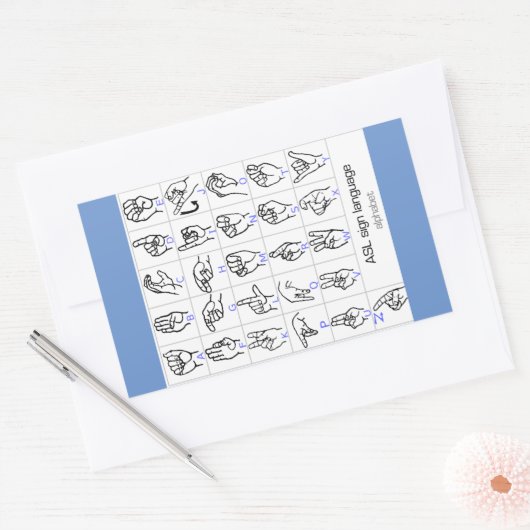 SIGN LANGUAGE ALPHABET Aufkleber (Umschlag)