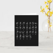 Sign Language Alphabet Deaf Mute ASL Deaf Awarenes Karte (Gelbe Blume)