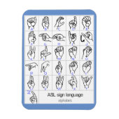 SIGN LANGUAGE ALPHABET-Magnet Magnet (Vertikal)