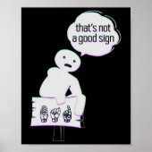 Sign Language Asl American Hand Talking Awareness  Poster (Vorne)