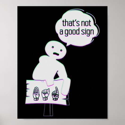 Sign Language Asl American Hand Talking Awareness  Poster (Vorne)