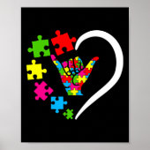Sign Language Asl Love Autism Awareness Day Appare Poster (Vorne)