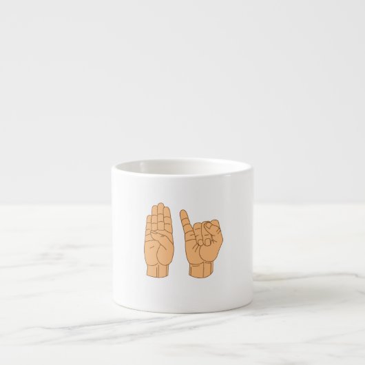 SIGN LANGUAGE BISEXUAL ESPRESSOTASSE (Vorderseite)