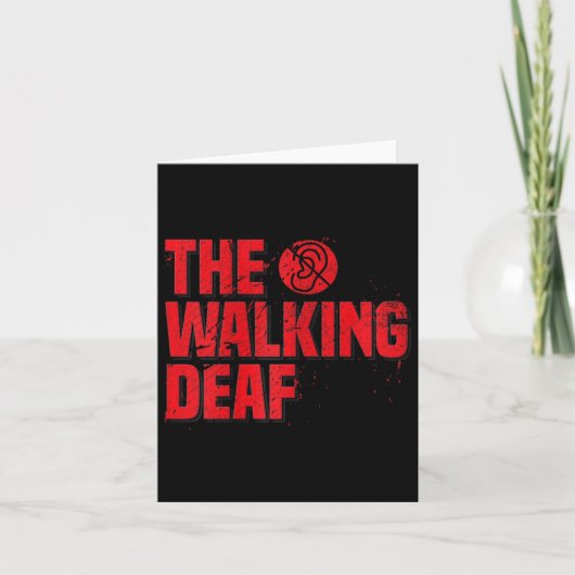 Sign Language Coach Deaf Awareness Geschenk Schwar Karte (Vorderseite)