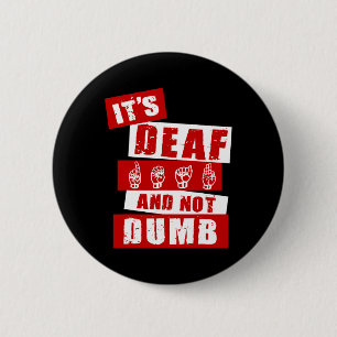 Sign Language Deaf Awareness Handgespräch ASL Leng Button