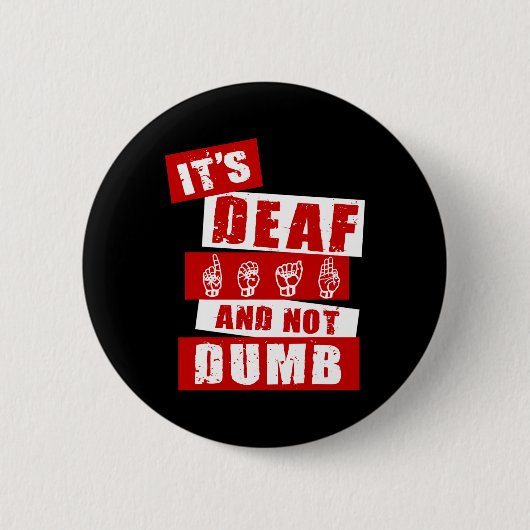 Sign Language Deaf Awareness Handgespräch ASL Leng Button (Vorderseite)