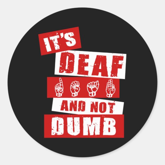 Sign Language Deaf Awareness Handgespräch ASL Leng Runder Aufkleber (Vorderseite)