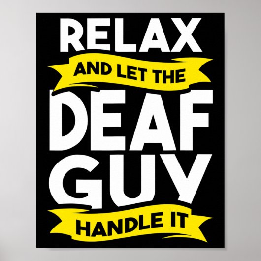 Sign Language Deaf Awareness Hearing Loss And Asl  Poster (Vorne)