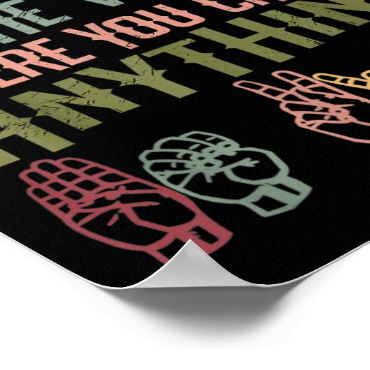 Sign Language Deaf Awareness Kindness Asl Language Poster (Ecke)