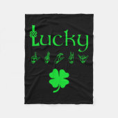 Sign Language Deaf Awareness St Patricks Day Fleecedecke (Vorderseite)