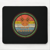 Sign Language Deaf Christmas Rentier Deaf ASL awa Mousepad (Vorne)