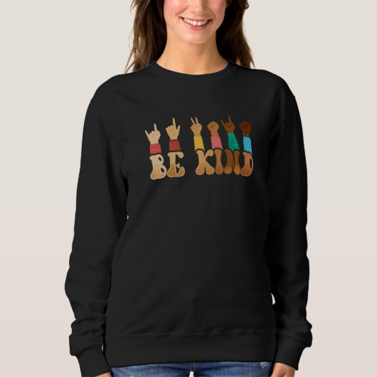 Sign Language Hand Talking Teachers Interpreter Me Sweatshirt (Vorderseite)