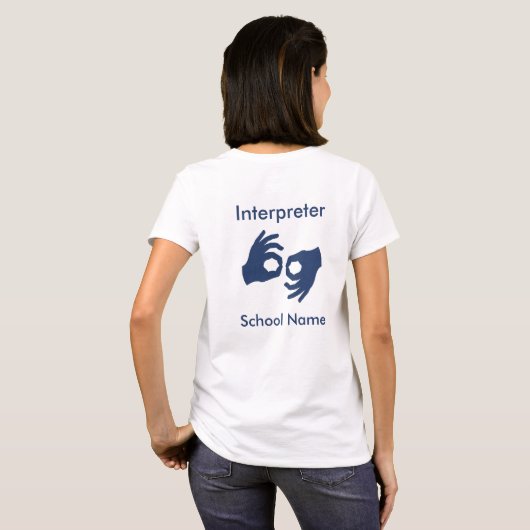 Sign Language Interpreter T - Shirt - Navy Blue (Schwarz voll)