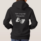 Sign Language Interpreter Woman's Hoodie (Rückseite)
