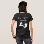 Sign Language Interpreter Woman's t-shirt Black (Schwarz voll)