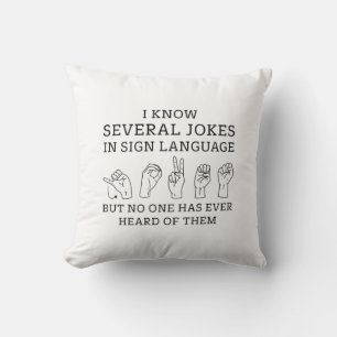 Sign Language Jokes Kissen