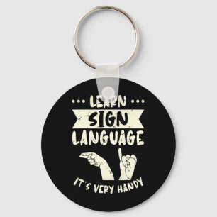 Sign Language lernen Es ist sehr praktisch ASL Awa Schlüsselanhänger