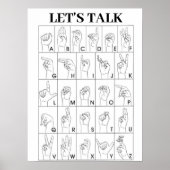 SIGN LANGUAGE LET'S TALK Poster (Vorne)