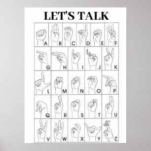 SIGN LANGUAGE LET'S TALK Poster