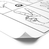 SIGN LANGUAGE LET'S TALK Poster (Ecke)