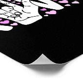 Sign Language Love Asl Be Kind Deaf Awareness  Poster (Ecke)