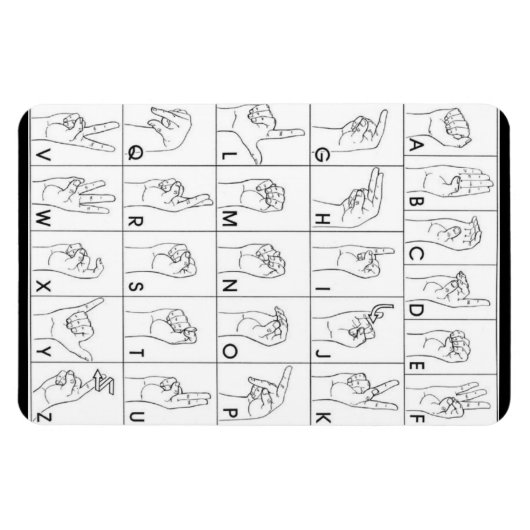 SIGN LANGUAGE-Magnet Magnet (Horizontal)