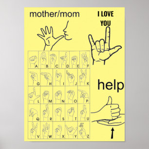 SIGN LANGUAGE-Plakat Poster