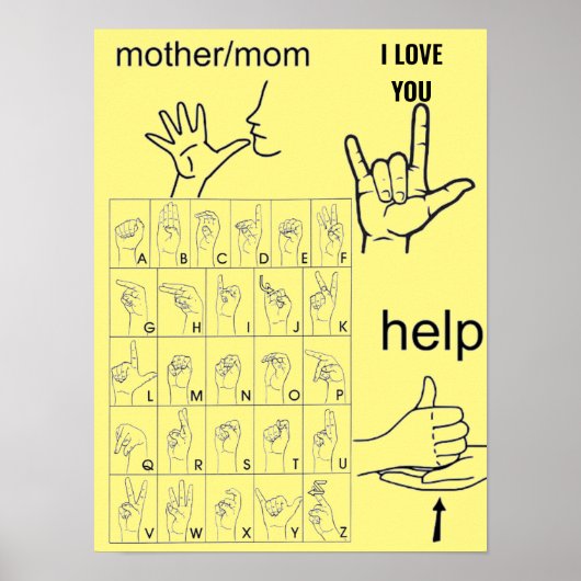 SIGN LANGUAGE-Plakat Poster (Vorne)