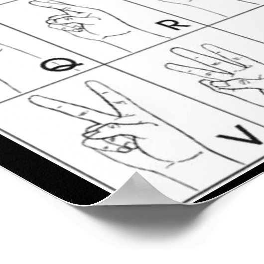 SIGN LANGUAGE-Plakat Poster (Ecke)