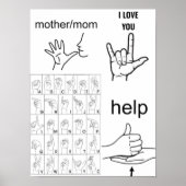 SIGN LANGUAGE-Plakat Poster (Vorne)