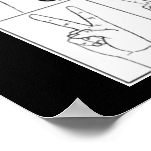 SIGN LANGUAGE-Plakat Poster (Ecke)