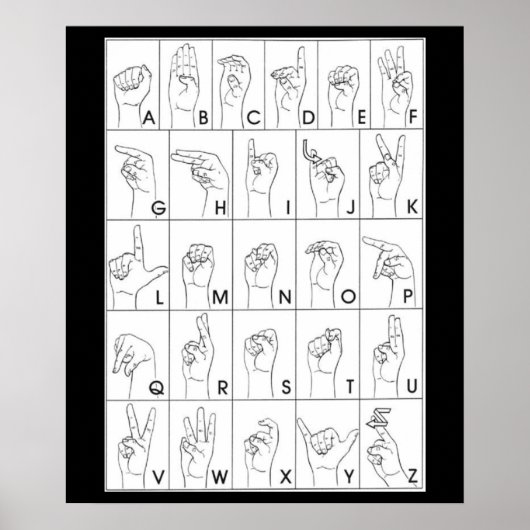 SIGN LANGUAGE-Plakat Poster (Vorne)