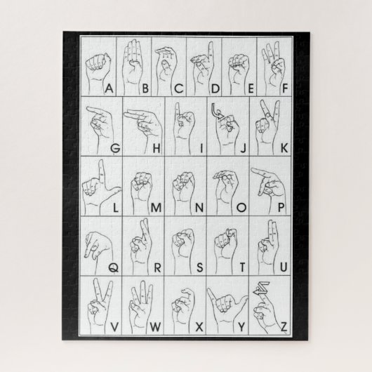 SIGN LANGUAGE-Rätsel Puzzle (Vertikal)